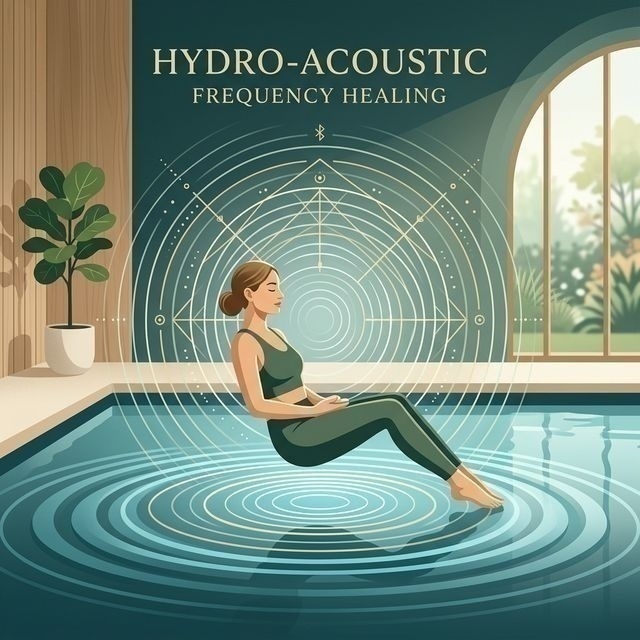 A modern 2D graphic illustration depicting eco-friendly wellness essentials like a cork yoga mat, organic cotton cushions, and a glass essential oil diffuser