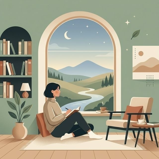 Eco-Friendly Introspection Graphic